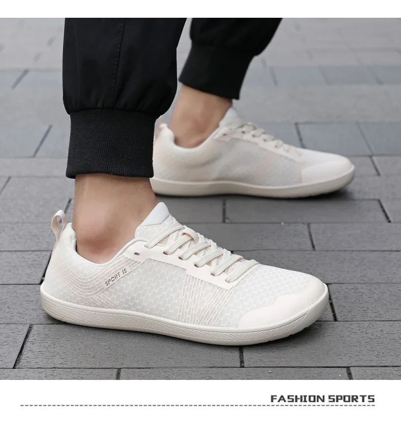 New Unisex Wider Shoes Breathable Mesh Men Barefoot Wide-toed Shoes Brand Flats Soft Zero Drop Sole Wider Toe Sneakes Plus Size