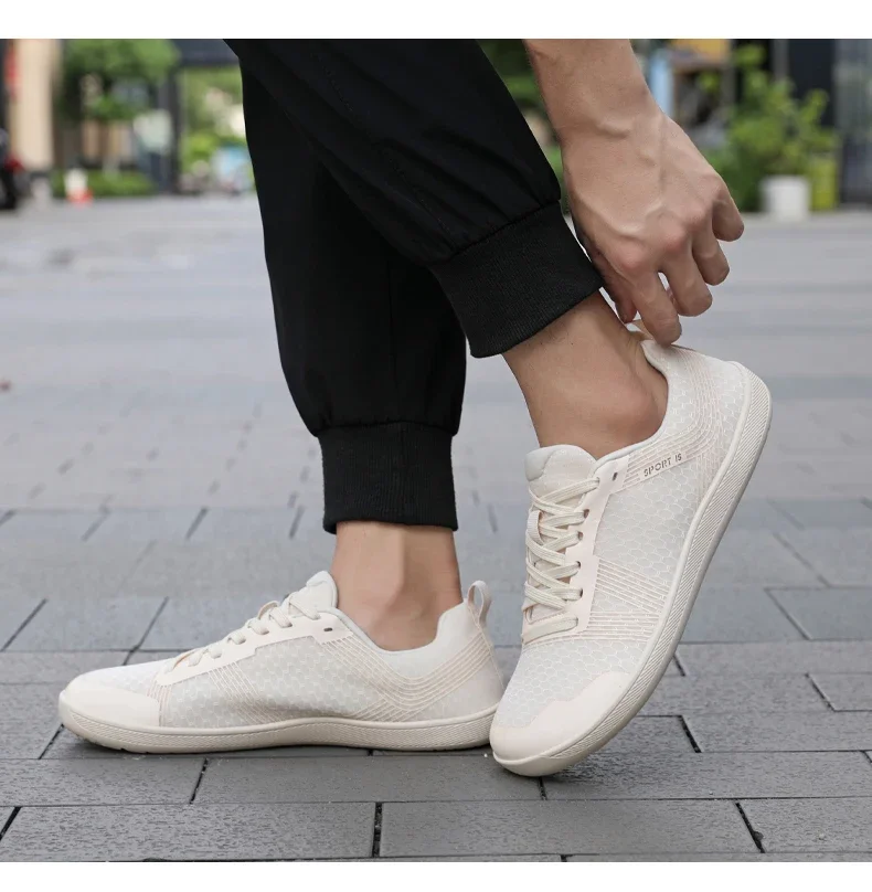New Unisex Wider Shoes Breathable Mesh Men Barefoot Wide-toed Shoes Brand Flats Soft Zero Drop Sole Wider Toe Sneakes Plus Size