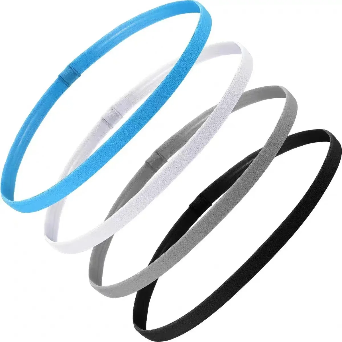 1/3/5/7pcs Thin Sport Headbands for Women and Men Non-slip Yoga Hair Band Elastic Sweatbands for Football,Basketball,Soccer