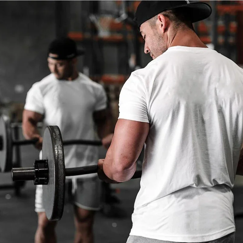 Men's Casual Classic Short Sleeve T-Shirts Solid Cotton Casual O-Neck Fashion Tees Tops for Summer Daily Gym Workout Running
