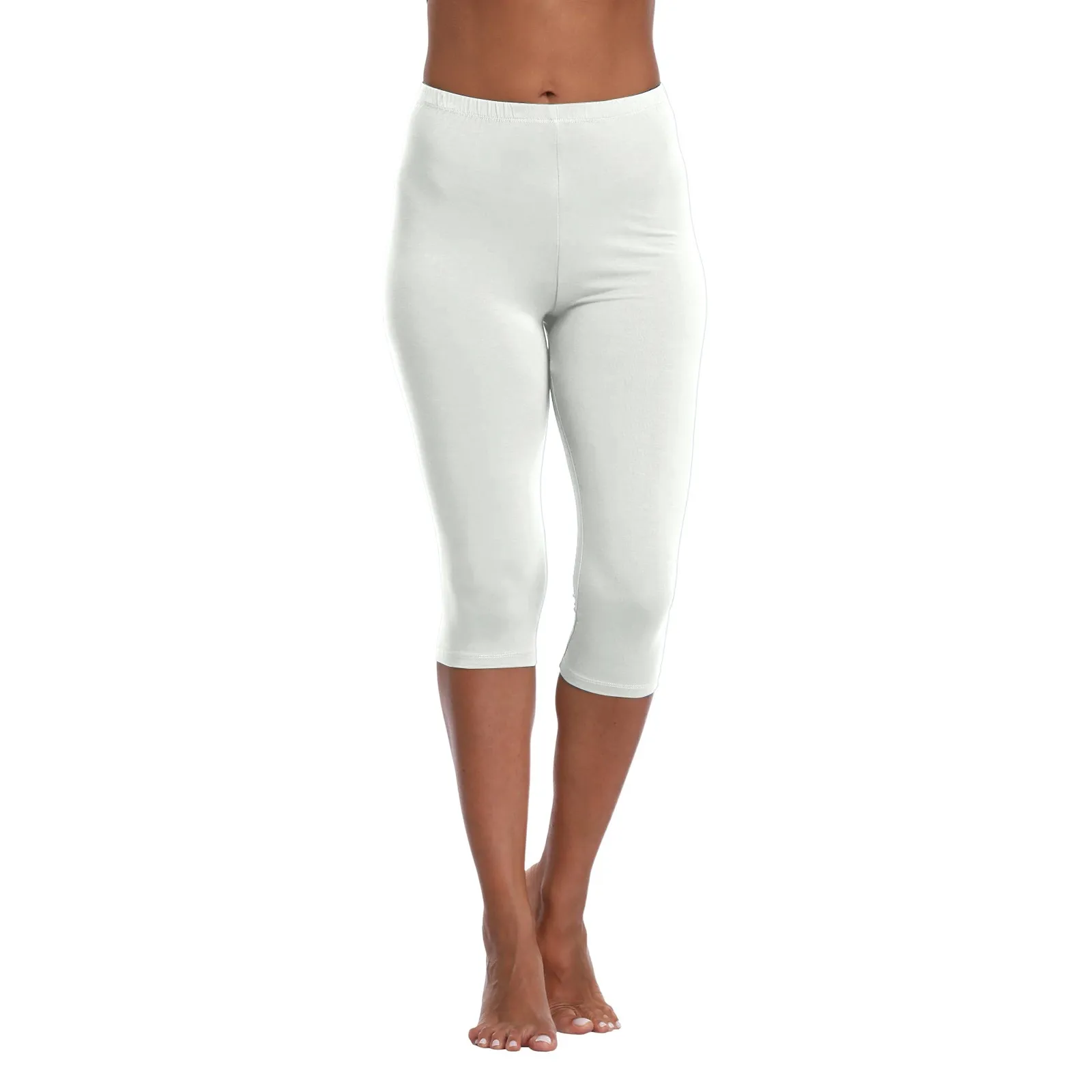 Women'S Sports Shorts Elastic Yoga Pants Summer Solid Color Sports Shorts Lightweight High Waisted Tight Solid Color Jogging