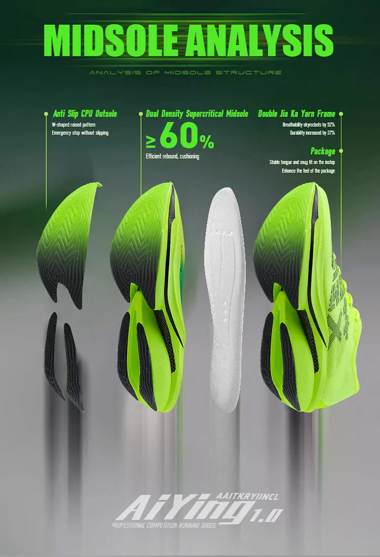 IRUNSVAN Professional Running Shoes Full Length Carbon Plate Marathon Casual Running Shoes for Men and Women 095