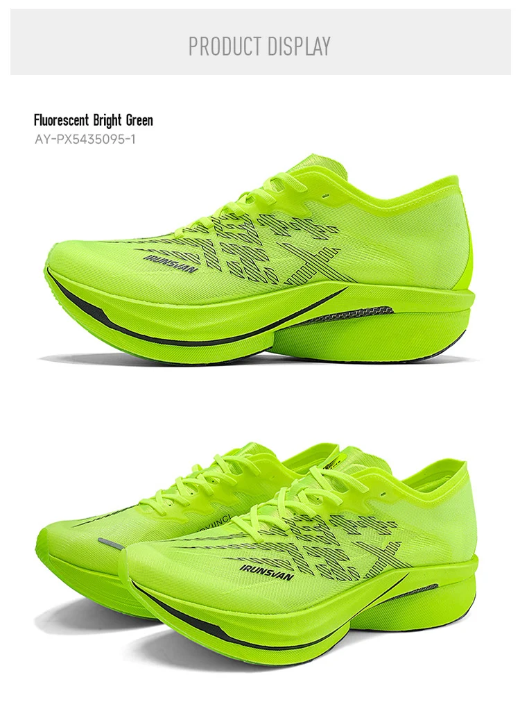 IRUNSVAN Professional Running Shoes Full Length Carbon Plate Marathon Casual Running Shoes for Men and Women 095