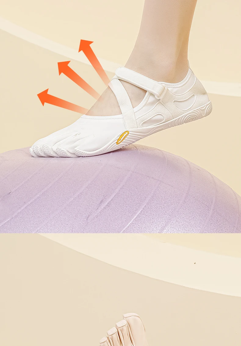 GallonShark Adult Non-Slip Closed-Toe Five-Finger Shoes, Supportive Barefoot Shoes for Yoga, Pilates & Home Exercise Sessions