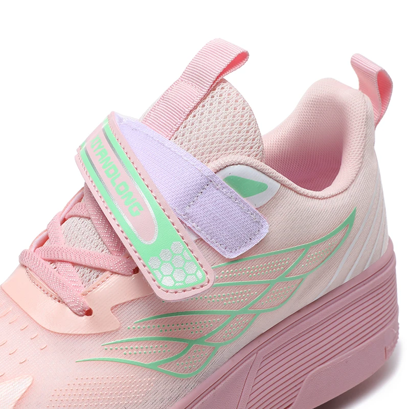 Roller Skate Shoe Walking Shoes With Four-wheel Student Sports Pulleys Walking Shoes With Wheels Summer Spring Kids Sneakers