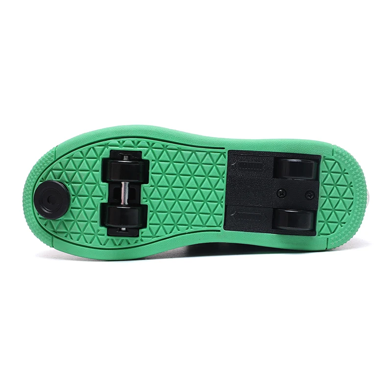 Roller Skate Shoe Walking Shoes With Four-wheel Student Sports Pulleys Walking Shoes With Wheels Summer Spring Kids Sneakers