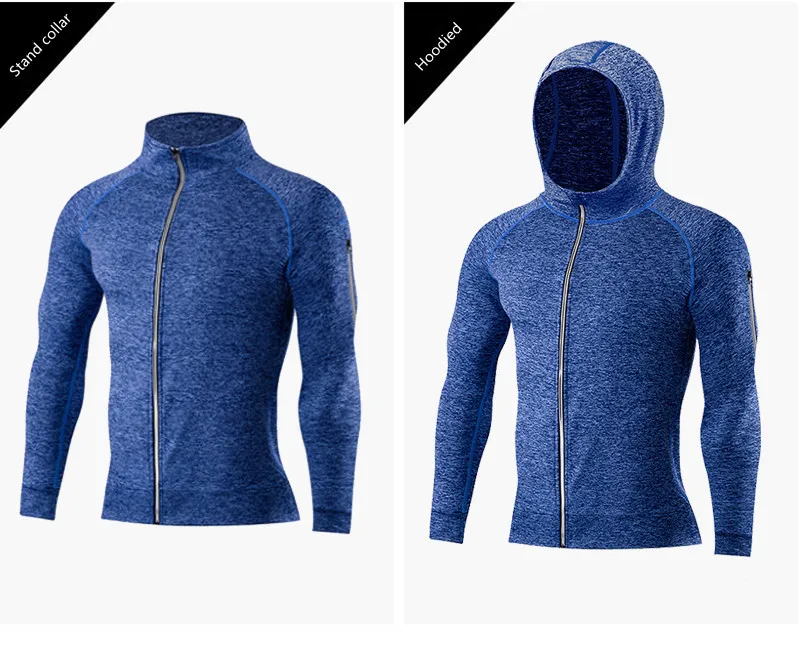 Men's Sports Top Coat with Pockets, Fitness Equipment, Running Jackets, Sportswear, Workout, Jogging, Sweatshirts