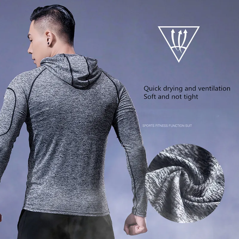 Men's Sports Top Coat with Pockets, Fitness Equipment, Running Jackets, Sportswear, Workout, Jogging, Sweatshirts
