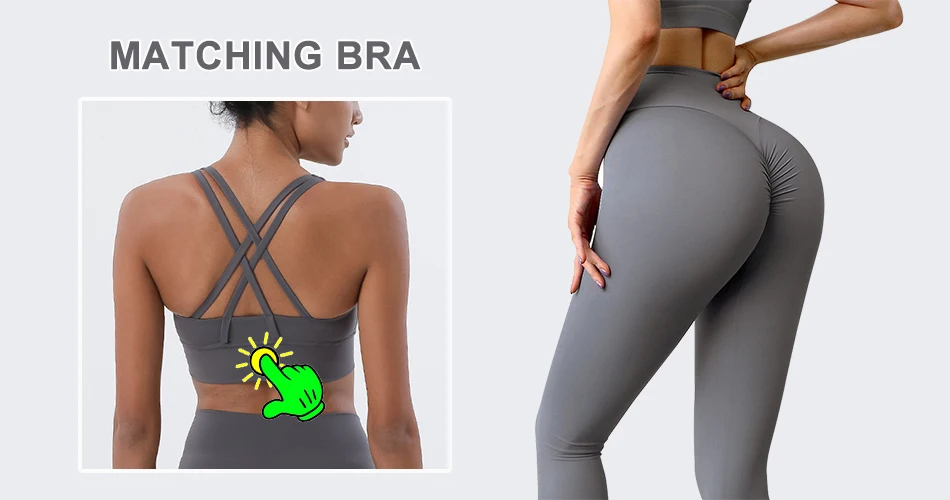SOISOU Leggings Women Pants Yoga Pants Tights Seamless Solid Color Pants For Women High Waist High Elastic Women's Sports Pants