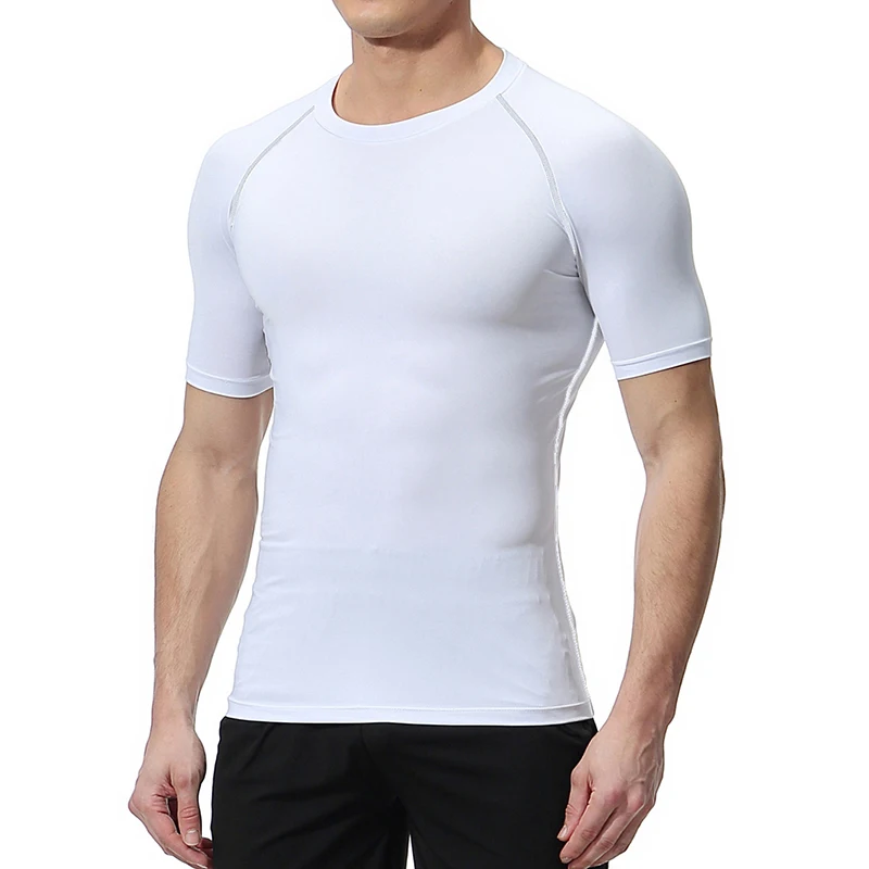 Black Bull Print Compression Shirts for Men Athletic Quick Dry Baselayers Undershirt Gym Workout Running Rash Guard Tshirt Tops