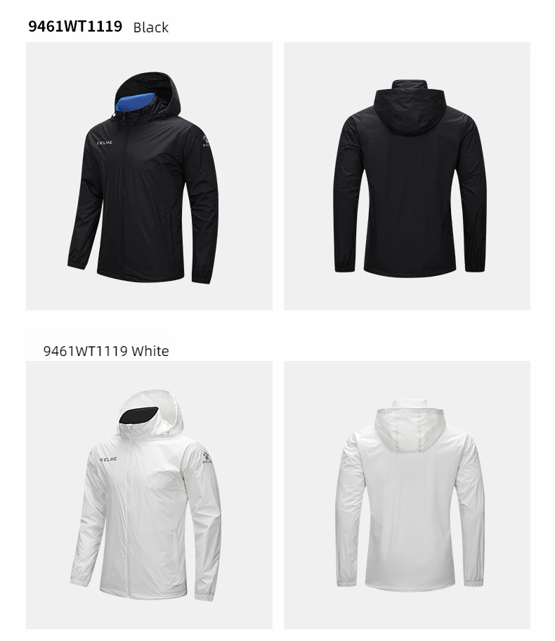 KELME Sports Windbreaker Men's Summer Windproof Football Waterproof Running Outdoor Training Jacket Punch