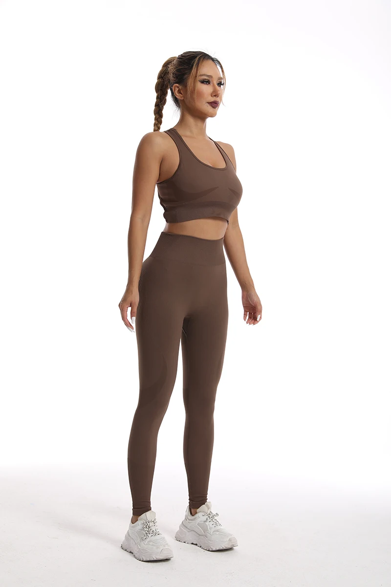 Women's Tracksuit Fitness Yoga Sets Sportswear Workout Sports Bra+High Waist Leggings Gym Clothing Seamless Sports Suits