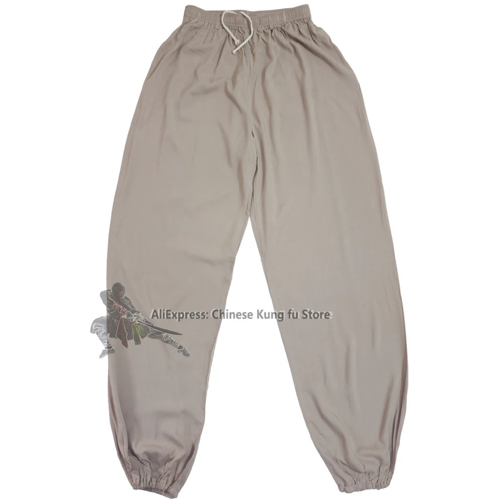Summer Cotton Kung Fu Tai Chi Wing Chun Pants Wushu Martial Arts Yoga Meditation Trousers