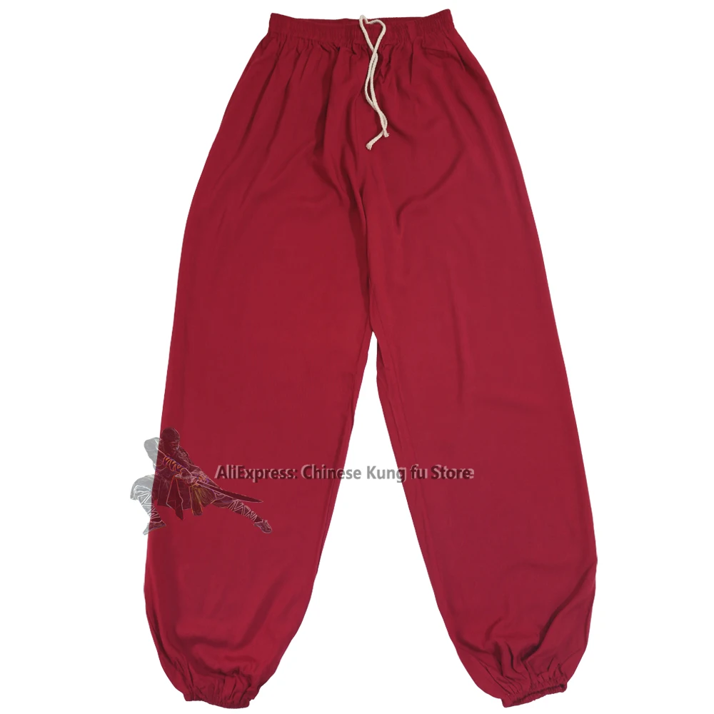 Summer Cotton Kung Fu Tai Chi Wing Chun Pants Wushu Martial Arts Yoga Meditation Trousers