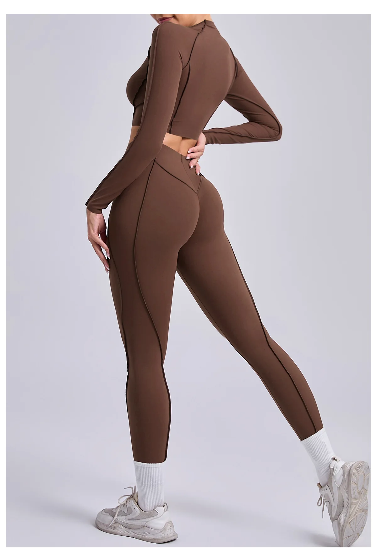Seamless Yoga Sets Sports Fitness High Waist Hip-lifting Skinny Breathable Outdoors Running Workout Clothing Gym Suits for Women