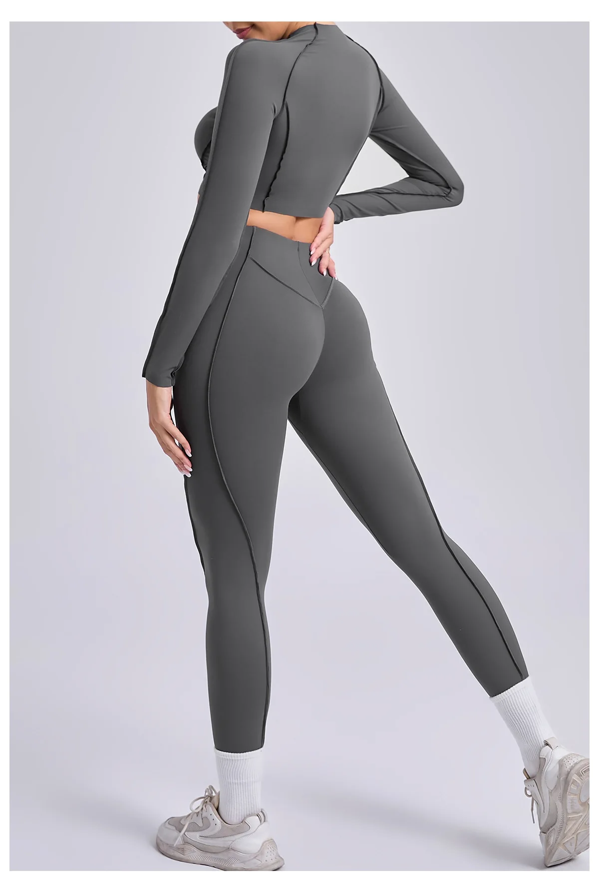 Seamless Yoga Sets Sports Fitness High Waist Hip-lifting Skinny Breathable Outdoors Running Workout Clothing Gym Suits for Women