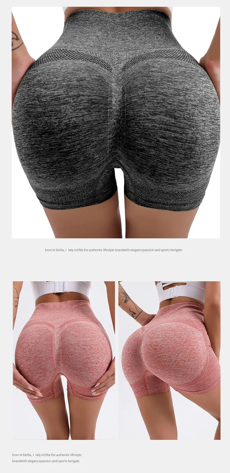 CZGUKE Women High Waist Workout Shorts Butt Lifting Tummy Control Ruched Booty Smile Yoga Short Pant