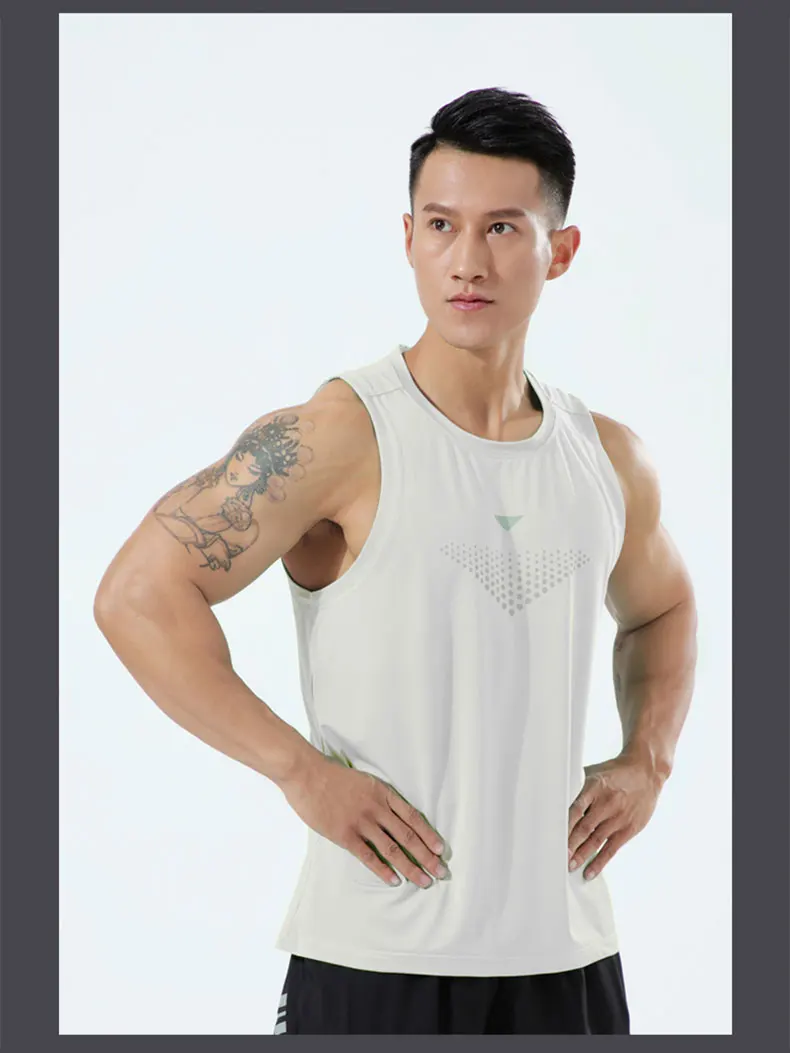 Man Runner Vest Training Bodybuilding Men Sleeveless T-shirts Fitness Clothes Male Sportswear Gym Running Top Outdoor Clothing