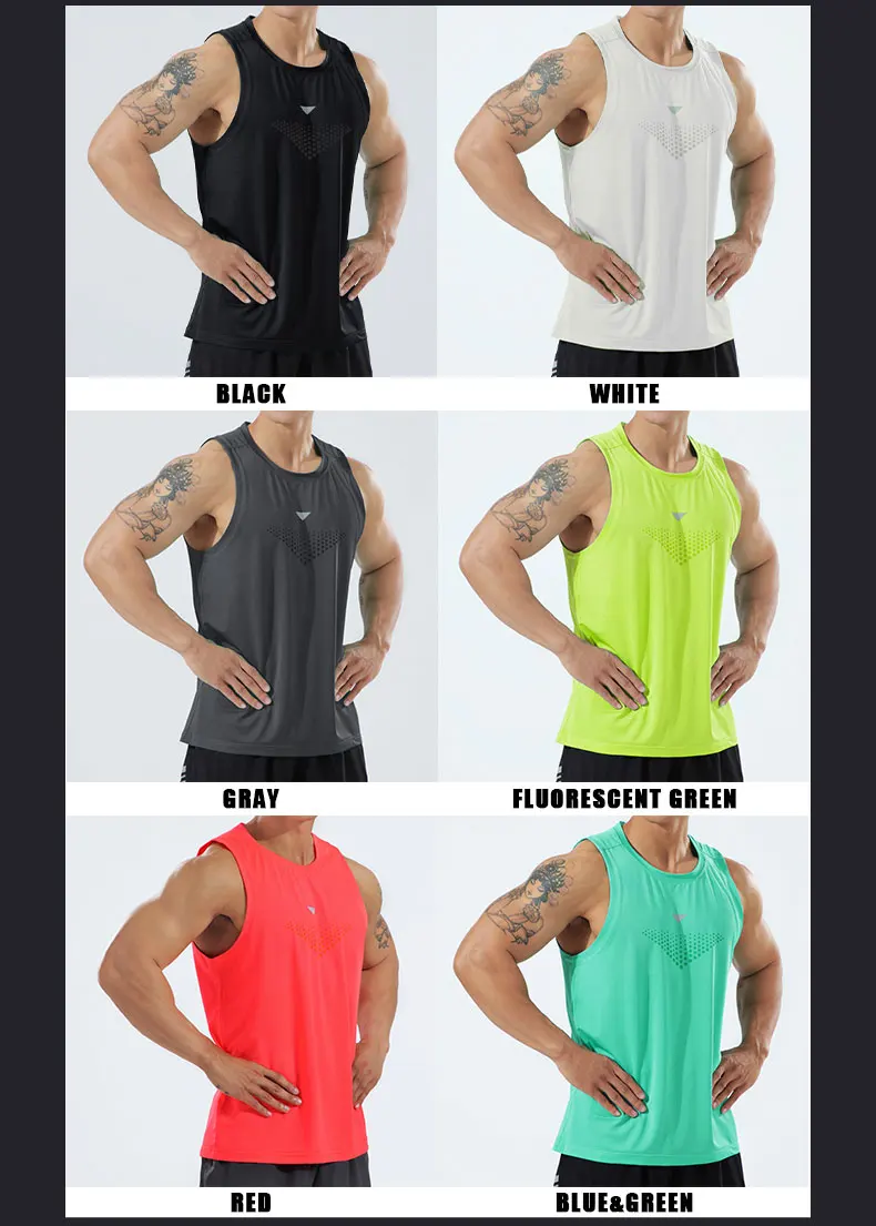 Man Runner Vest Training Bodybuilding Men Sleeveless T-shirts Fitness Clothes Male Sportswear Gym Running Top Outdoor Clothing