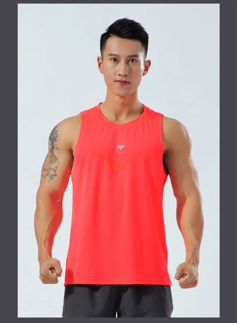 Man Runner Vest Training Bodybuilding Men Sleeveless T-shirts Fitness Clothes Male Sportswear Gym Running Top Outdoor Clothing