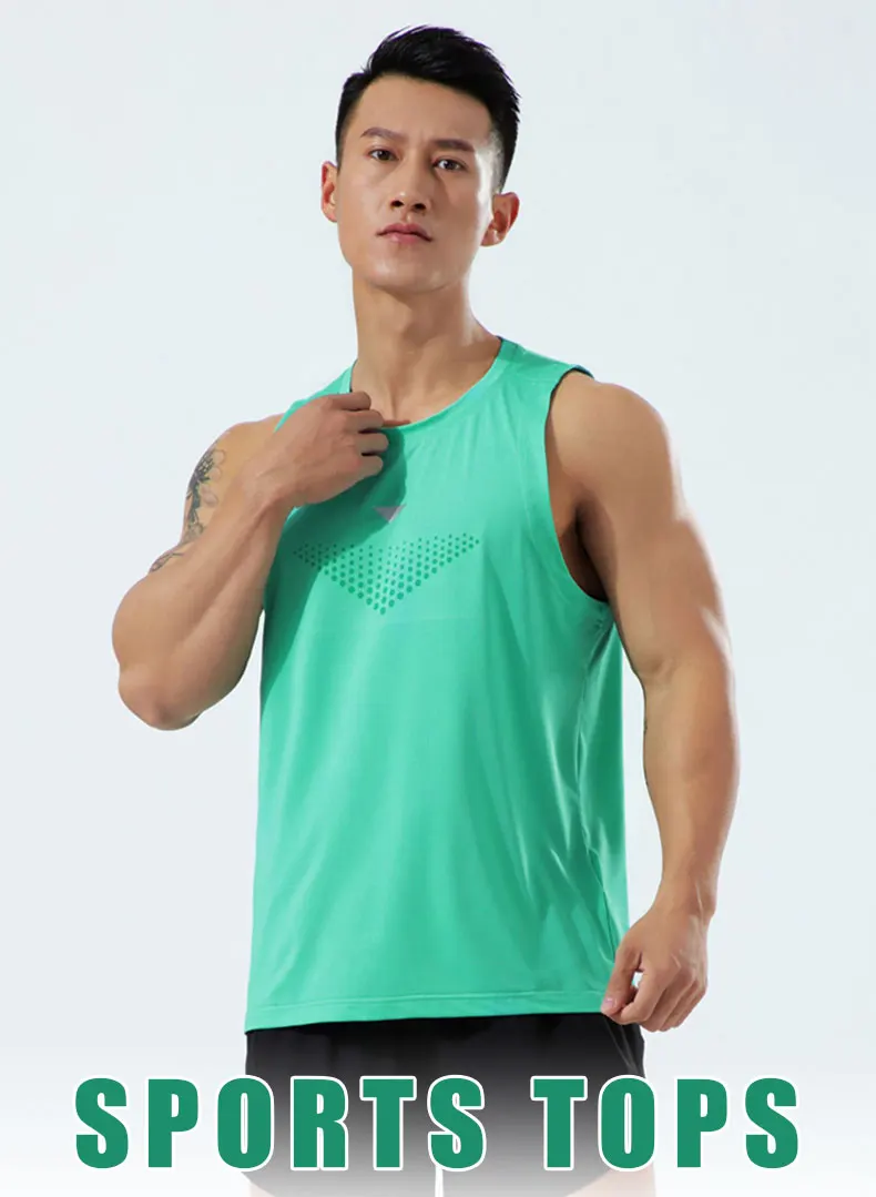Man Runner Vest Training Bodybuilding Men Sleeveless T-shirts Fitness Clothes Male Sportswear Gym Running Top Outdoor Clothing