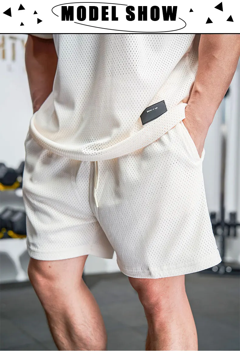 Men's American Sports Basketball Shorts Summer Loose Fitness Running Pants Mesh Comfortable and Breathable Scanties Jogging