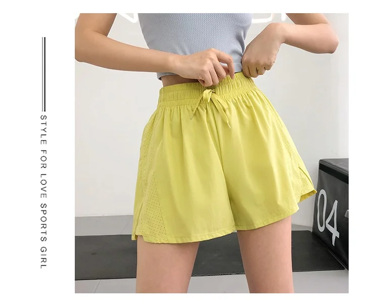High Waist Sport Quick-Dry Athletic Shorts in Summer Sportswear Gym Yoga Wear Female Running Cycling Short Workout Clothes