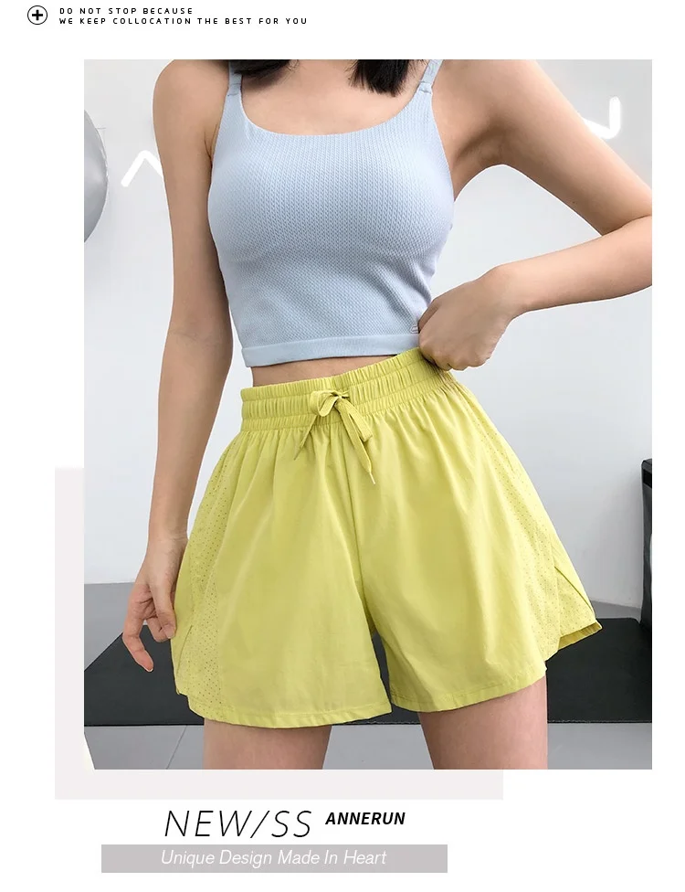 High Waist Sport Quick-Dry Athletic Shorts in Summer Sportswear Gym Yoga Wear Female Running Cycling Short Workout Clothes