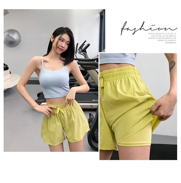 High Waist Sport Quick-Dry Athletic Shorts in Summer Sportswear Gym Yoga Wear Female Running Cycling Short Workout Clothes
