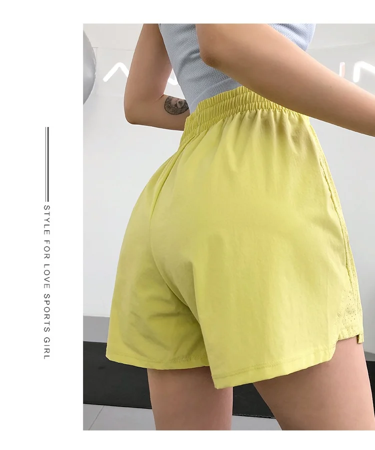 High Waist Sport Quick-Dry Athletic Shorts in Summer Sportswear Gym Yoga Wear Female Running Cycling Short Workout Clothes