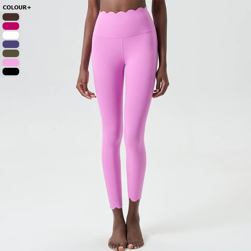 High Waist Sports Leggings Women Solid Color Stretchy Soft Yoga Pants Close Fit Breathable Gym Tights Female Running Sportswea