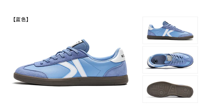 Kelme German Training Shoes Lightweight Retro Sneakers Comfortable Casual Shoes Outdoor Sports Fitness Running White Shoes