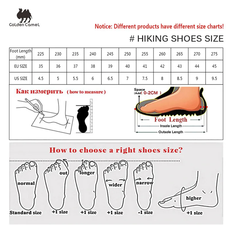 GOLDEN CAMEL Outdoor Hiking Shoes Male Sneakers Non-slip Wear-resistant Trekking Running Sports Shoes for Men 2023 Summer New