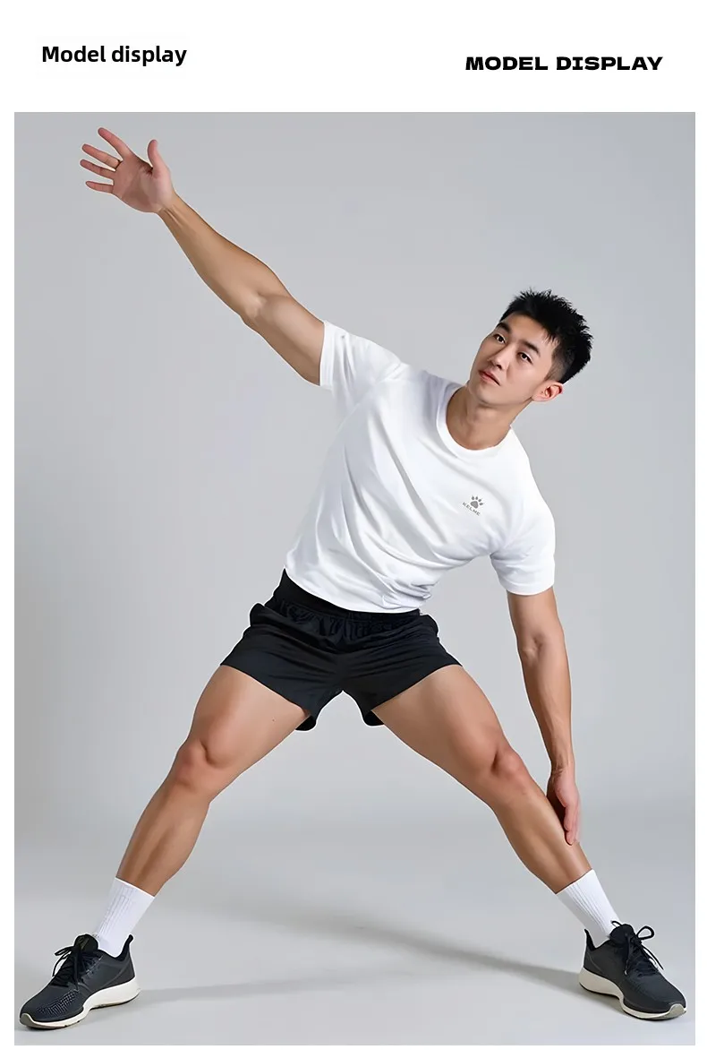 Kelme Men's Sports T-shirt Ice Silk Football Quick-drying Short-sleeved Fitness Outdoor Running Training Breathable Top