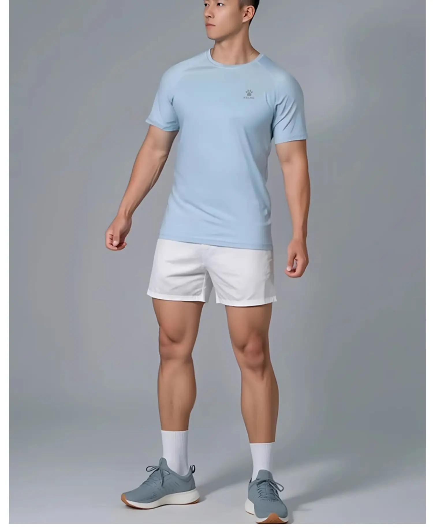 Kelme Men's Sports T-shirt Ice Silk Football Quick-drying Short-sleeved Fitness Outdoor Running Training Breathable Top