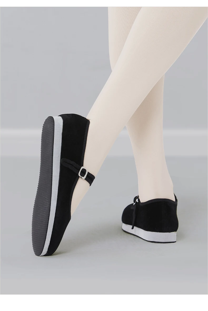 Teen Girls Dance Grading Exams Specialized Dance Shoes Women Ethnic Dance Black Cloth Shoes