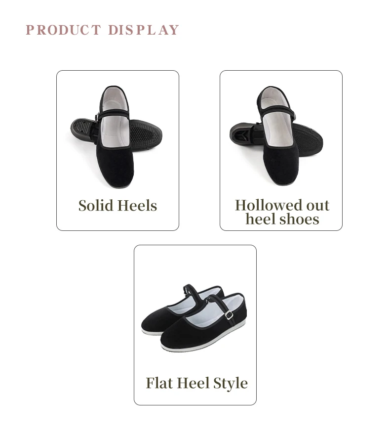 Teen Girls Dance Grading Exams Specialized Dance Shoes Women Ethnic Dance Black Cloth Shoes