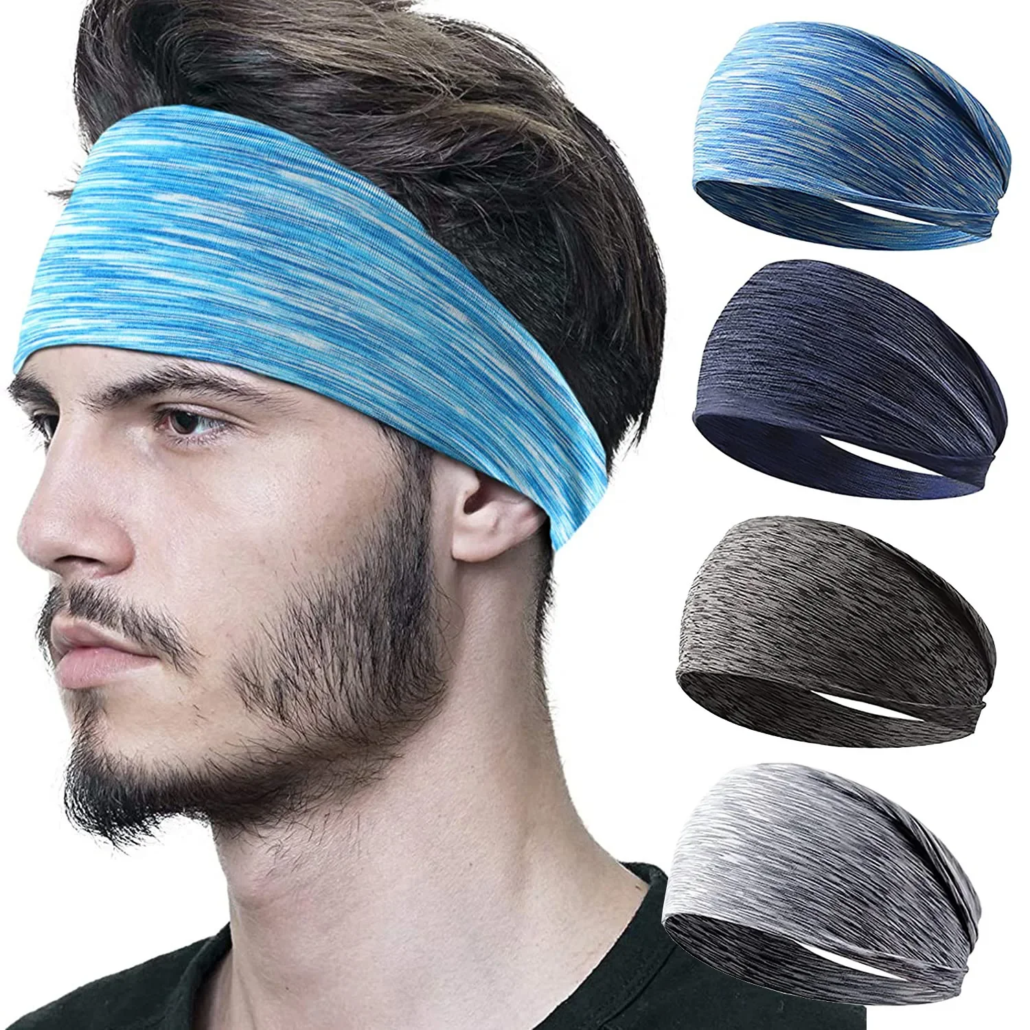 Ultra-thin sports sweatband breathable absorbent headwrap sweat hair head band soft smooth outdoor fitness yoga headband