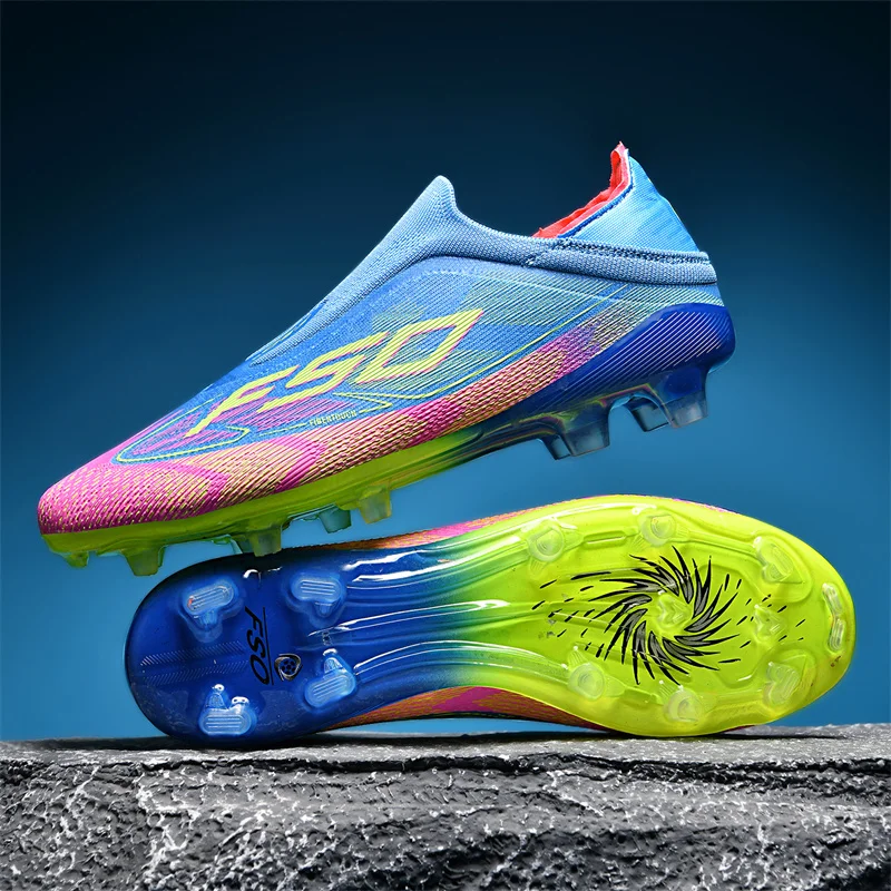 New Men's Soccer Shoes Grass Adult Fg Turf Futsal Comfortable Football Boots Ultralight Sport Indoor Non-Slip Training Cleats
