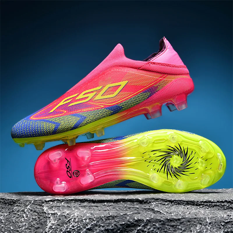 New Men's Soccer Shoes Grass Adult Fg Turf Futsal Comfortable Football Boots Ultralight Sport Indoor Non-Slip Training Cleats