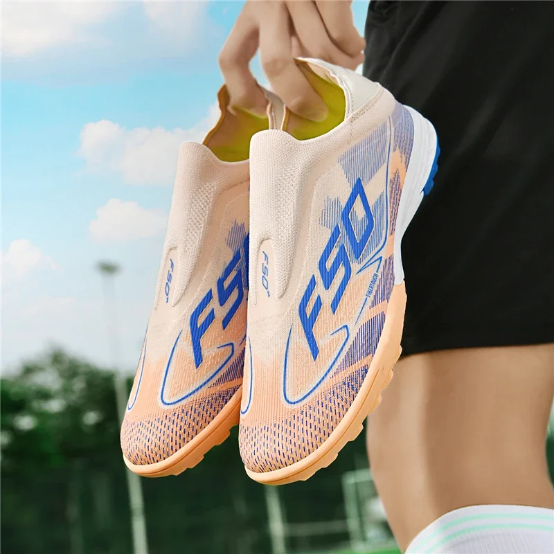 New Men's Soccer Shoes Grass Adult Fg Turf Futsal Comfortable Football Boots Ultralight Sport Indoor Non-Slip Training Cleats