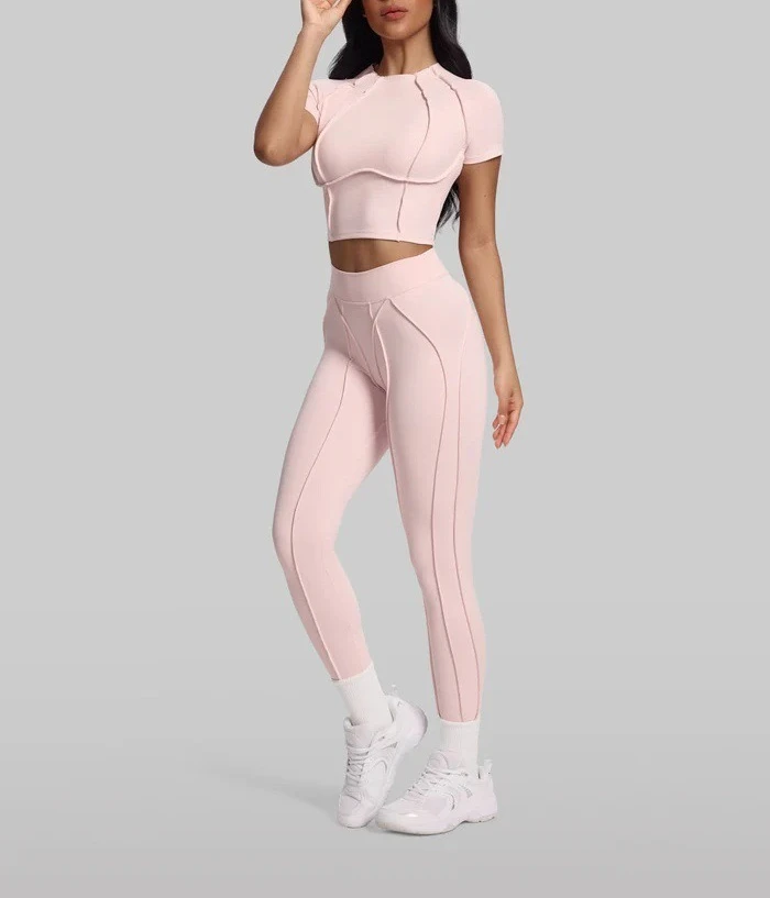 Women Yoga Sport T Shirts Fitness Running Clothes Short Sleeve Yoga Shirt Gym Top Active Wear Quick-Dry Workout Tops Leggings