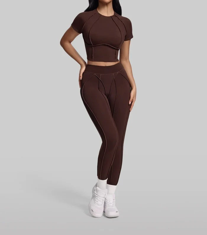 Women Yoga Sport T Shirts Fitness Running Clothes Short Sleeve Yoga Shirt Gym Top Active Wear Quick-Dry Workout Tops Leggings