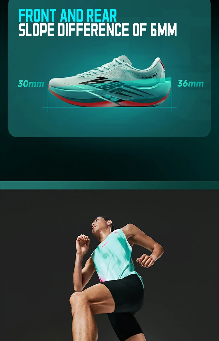 QIAODAN Feiying PB6.0 Men's Marathon Racing Running Shoes Full Palm Carbon Plate Sneakers Lightweight Sports Shoes QDB023261299