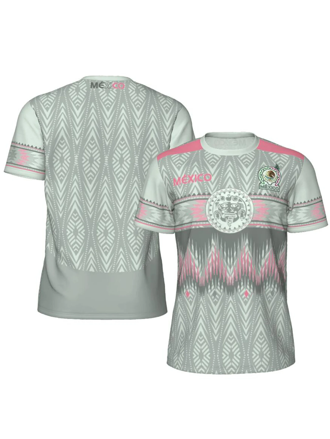 Mexico Soccer Jersey Men, Breathable Football Shirt Short Sleeve Mexican National Team Style Fan Jersey