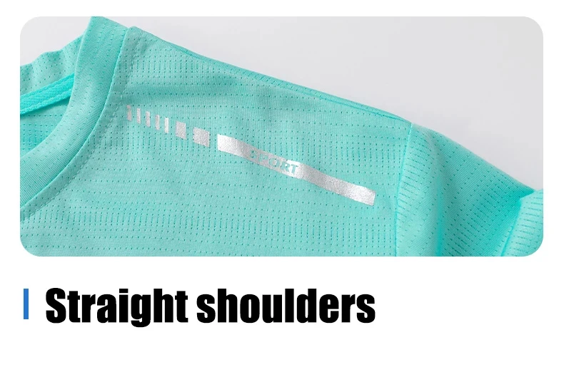 CHRLCK US/EU Size Women Mesh Short Sleeves Street Jogging Fitness Solid Color Breathable T-shirt Women Reflective Strip T-shirt