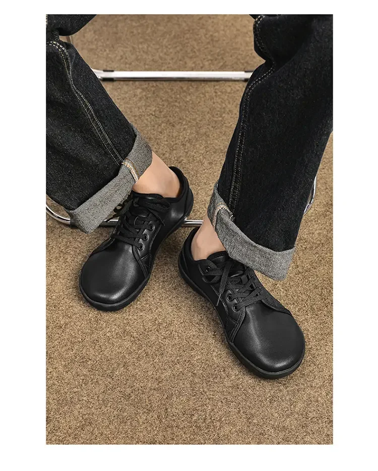 Minimalist Shoe Size 37-48 Men's and Women's Wide Toe Barefoot Casual Artificial Leather Lightweight Walking Sports Shoes