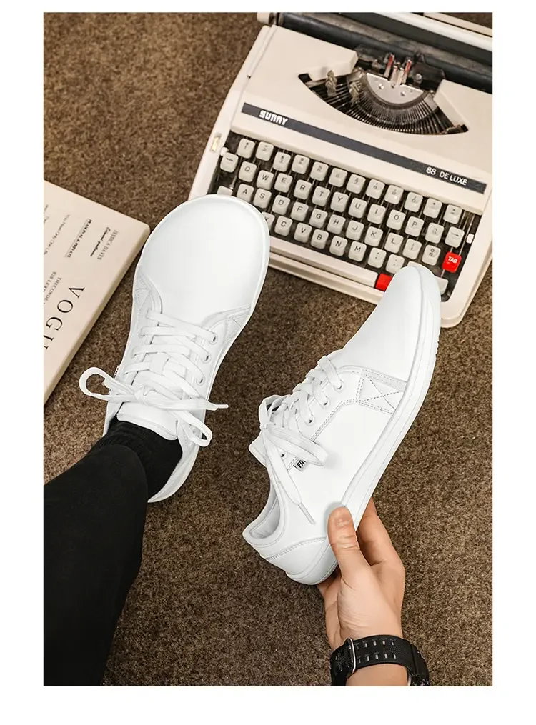 Minimalist Shoe Size 37-48 Men's and Women's Wide Toe Barefoot Casual Artificial Leather Lightweight Walking Sports Shoes