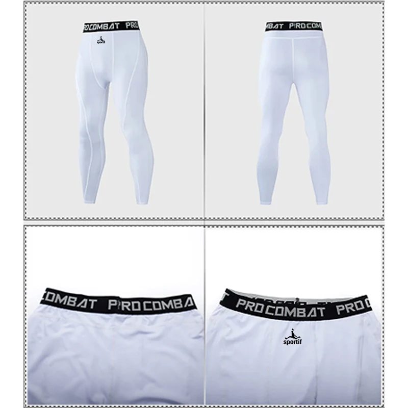 SPORTIF Men Bodybuilding longs Pants Fitness Compression Leggings Train Workout Outfit Male Muscle Alive Elastic Skinny Tights