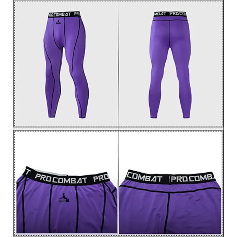 SPORTIF Men Bodybuilding longs Pants Fitness Compression Leggings Train Workout Outfit Male Muscle Alive Elastic Skinny Tights